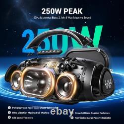 Haut-parleur Bluetooth X20S 180 W RMS, étanche et boombox à basses puissantes