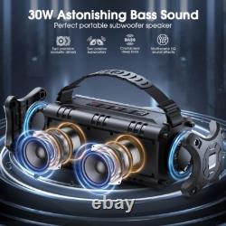 Haut-parleur Bluetooth compact avec une puissance de crête de 60 W, parfait pour les fêtes et le camping