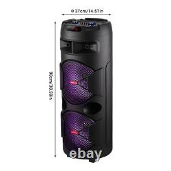 Haut-parleur Bluetooth de fête avec double subwoofer de 12'' - Son stéréo puissant avec basses lourdes, FM, TWS