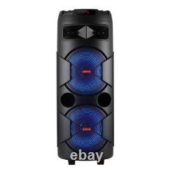 Haut-parleur Bluetooth de fête avec double subwoofer de 12'' - Son stéréo puissant avec basses lourdes, FM, TWS