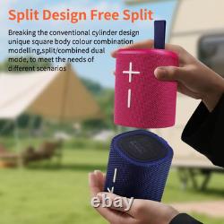 Haut-parleur Bluetooth magnétique 2 en 1, étanche avec blocs de couleur et double Splittab