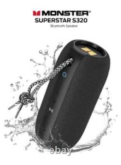 Haut-parleur Bluetooth portable sans fil étanche avec son stéréo basses et microphone