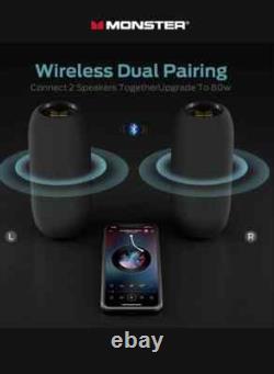 Haut-parleur Bluetooth portable sans fil étanche avec son stéréo basses et microphone