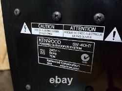 Haut-parleur de basses Kenwood SW-40HT 6.25 alimenté par un subwoofer à réflexe de basses 6 ohms 100W en noir