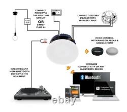 Haut-parleur de plafond Bluetooth Lithe Audio 03200 6,5 pouces Moniteur Maître Livraison GRATUITE