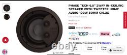 Haut-parleur de plafond stéréo 2 voies Phase Tech 6.5 Tweeter encastré Audio domestique CI6.2X