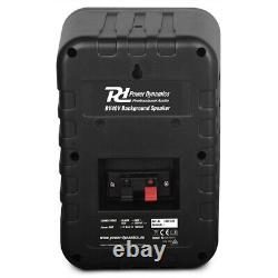 Haut-parleur mural 4 et amplificateur mixeur 2 zones 100v système de musique d'ambiance PA noir.