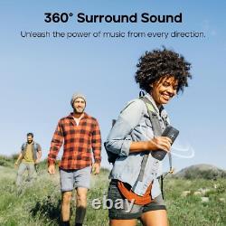 Haut-parleur sans fil TWS avec son surround immersif 360°, étanche et égaliseur personnalisé