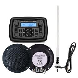 Haut-parleurs Étanches À L'eau Et Kit Radio Stéréo Bluetooth De Bateau (unit And Aerial)
