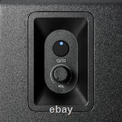 Haut-parleurs de bibliothèque Bluetooth amplifiés Audio-Technica AT-SP3X noirs, boîte ouverte