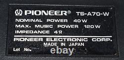 Haut-parleurs stéréo pour voiture Pioneer TS-A70-W, haut-parleurs à 3 voies, tweeter à corne et woofer.
