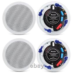 Herdio 5.25 Inche Haut-parleurs De Plafond Bluetooth, 600 Watts Flush Mount Stereo Sound