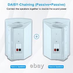 Herdio Haut-parleur d'extérieur 2X6.5 stéréo câblé monté au mur haut-parleurs étanches