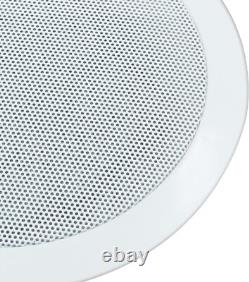 Herdio Haut-parleurs de plafond stéréo Bluetooth filaires intérieurs de 5,25 pouces pour cuisine et salle de bain