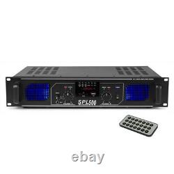 Home Audio System Stereo Hifi 5 Haut-parleurs De Bibliothèque + Amplificateur Mp3 Usb Sd 500w