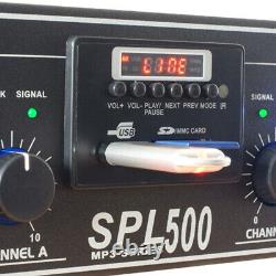Home Système Audio Stereo Hifi 5 Haut-parleurs De Bibliothèque Usb Sd Mp3 Amp 500w Uk Stock