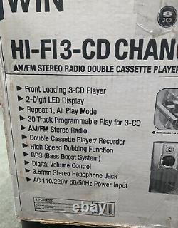Jwin Jx-cd3003d Hi-fi Cd/am/fm Stereo Mini Système Audio Avec Haut-parleurs/aux -sealed