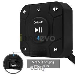 Led Étanche Atv Bluetooth Utv Rzr Polaris 4 Haut-parleurs Stéréo Système Audio Amp