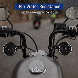 Lexin Q3 150w Motorcycle Bluetooth Haut-parleurs Stereo Bass Audio System Waterproof
