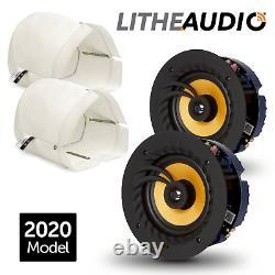 Lithe Audio 6.5 Haut-parleur De Plafond Bluetooth + Ensemble De Capots D'incendie (paire)
