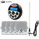 Marine Bluetooth Stereo Récepteur Audio + 4 Pouces Waterproof Speakers+ Antenne