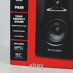 Moniteurs de studio M-Audio BX3 3,5, haut-parleurs HD pour PC pour l'enregistrement et les multimédias