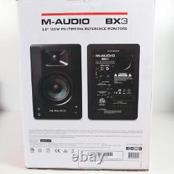 Moniteurs de studio M-Audio BX3 3,5, haut-parleurs HD pour PC pour l'enregistrement et les multimédias