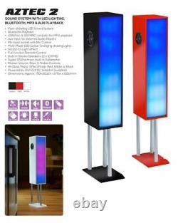New Large Floor Standing Bluetooth Tower Speaker Loud 2.1 Stéréo Avec Lumières Royaume-uni