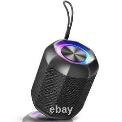 Nouveau haut-parleur Bluetooth portable, LED, étanche, basses, 18 heures, TF/Aux, extérieur
