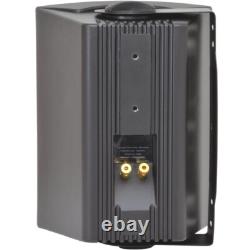 PAIRE DE 4 Haut-parleurs stéréo 2 voies 70W 8Ohm Noir Montés au mur Musique de fond Hi-Fi