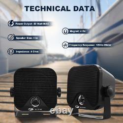 Pack audio stéréo Bluetooth pour voiture avec haut-parleurs suspendus d’extérieur étanches