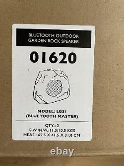 Paire d'enceintes Bluetooth pour extérieur Lithe Audio Rock de jardin 01620