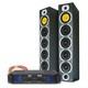 Paire D&rsquo;enceintes Tour Fenton Hi-fi + Amplificateur + C&acirc;bles 600 W Stock Uk