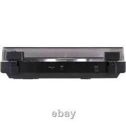 Plateau tournant Audio-Technica AT-LP60X et enceintes blanches Edifier R1280T