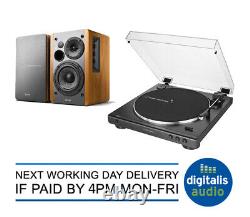 Platine Audio-Technica AT-LP60X + Enceintes Bluetooth Edifier R1280DB en érable