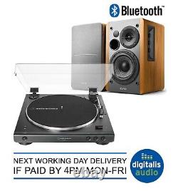 Platine vinyle Audio-Technica Bluetooth AT-LP60XBT et enceintes Edifier R1280DB en érable