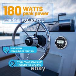 Poste radio de style de jauge de bateau avec Bluetooth marin et enceintes de 6,5 pouces de 240W