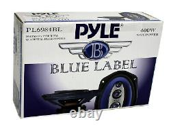 Pyle 6 X 9 Pouces 400 Watts 4-way Voiture Coaxial Haut-parleurs Audio Stéréo Bleu (8 Pack)