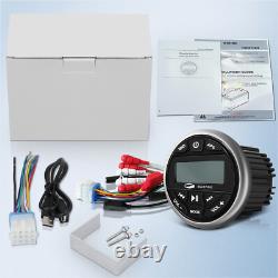 Radio Bluetooth stéréo étanche pour bateau + haut-parleurs en boîte 4 pouces + antenne
