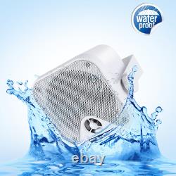 Radio Bluetooth stéréo étanche pour bateau + haut-parleurs en boîte 4 pouces + antenne