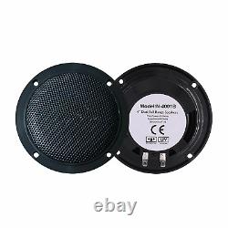 Récepteur audio Bluetooth stéréo pour radio marine + haut-parleurs de 4 pouces + antenne FM AM