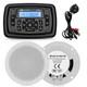 R&eacute;cepteur Audio Bluetooth St&eacute;r&eacute;o Radio Marine + Haut-parleurs 4 Pouces 120 W + C&acirc;ble Usb