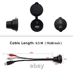 Récepteur audio stéréo Bluetooth marin + haut-parleurs de 4 pouces 120W + câble USB