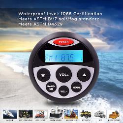 Récepteur de radio stéréo Bluetooth marin avec haut-parleurs étanches et antenne