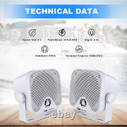 Récepteur de radio stéréo Bluetooth marin avec haut-parleurs étanches et antenne