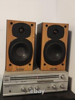 Récepteur stéréo Sharp SA-11 + Enceintes Tannoy Mercury M1 en cerisier