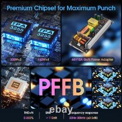 Sélecteur de haut-parleurs audio stéréo HiFi amplificateur 3-EN-2-SORTIE avec entrée XLR, compteurs VU 300W