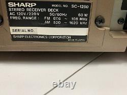 Sharp Sc-1250 Hb Am/fm Stéréo Radio Lecteur Cassette Récepteur Audio -pas De Haut-parleurs