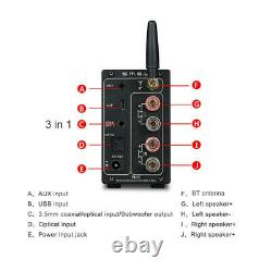 Smsl Ad18 Hifi Amplifieur Audio Stéréo Bluetooth 4.2 Apt-x Usb Dsp Power Amp A3p5