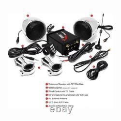 Système Audio de Moto Bluetooth Stéréo Haut-parleurs FM AUX Amplificateur 600W#A
